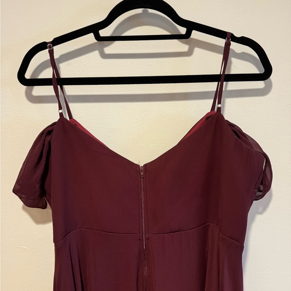 Birdy Grey bridesmaids dress Devin style in Cabernet color chiffon size Large - Picture 2 of 8